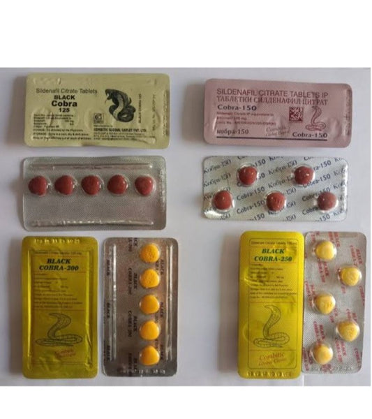 Black Cobra sildenafil tablets product packaging