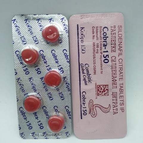 Cobra 150 Tablets – 150mg product packaging
