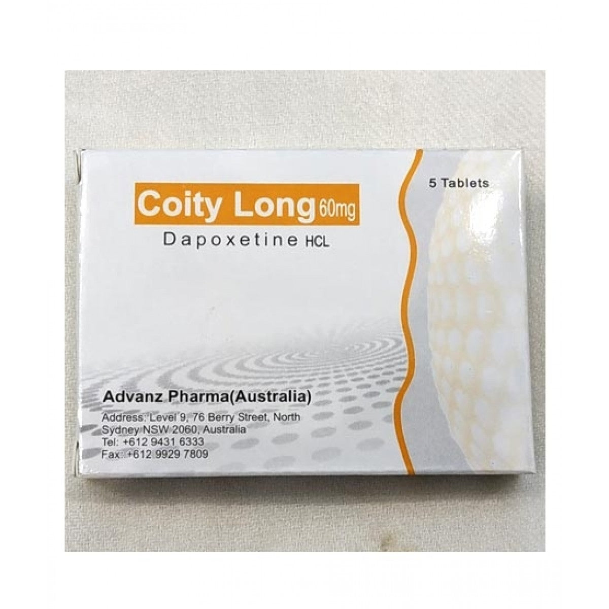 Coity Long 60mg Tablets – 60mg product packaging