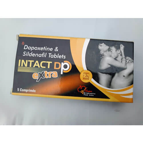 Intact DP Extra dapoxetine and sildenafil tablets packaging
