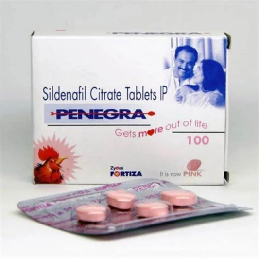 Penegra 100 Tablets – 100mg product packaging